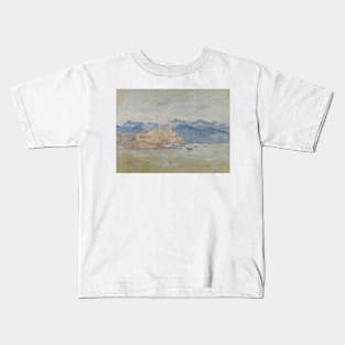 The Fort of Antibes by Claude Monet Kids T-Shirt